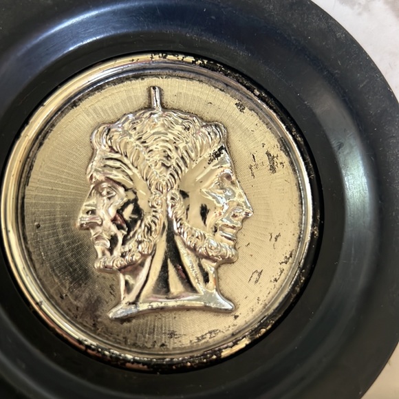 Vintage coasters set of 4 - Roman God plastic - Picture 12 of 16